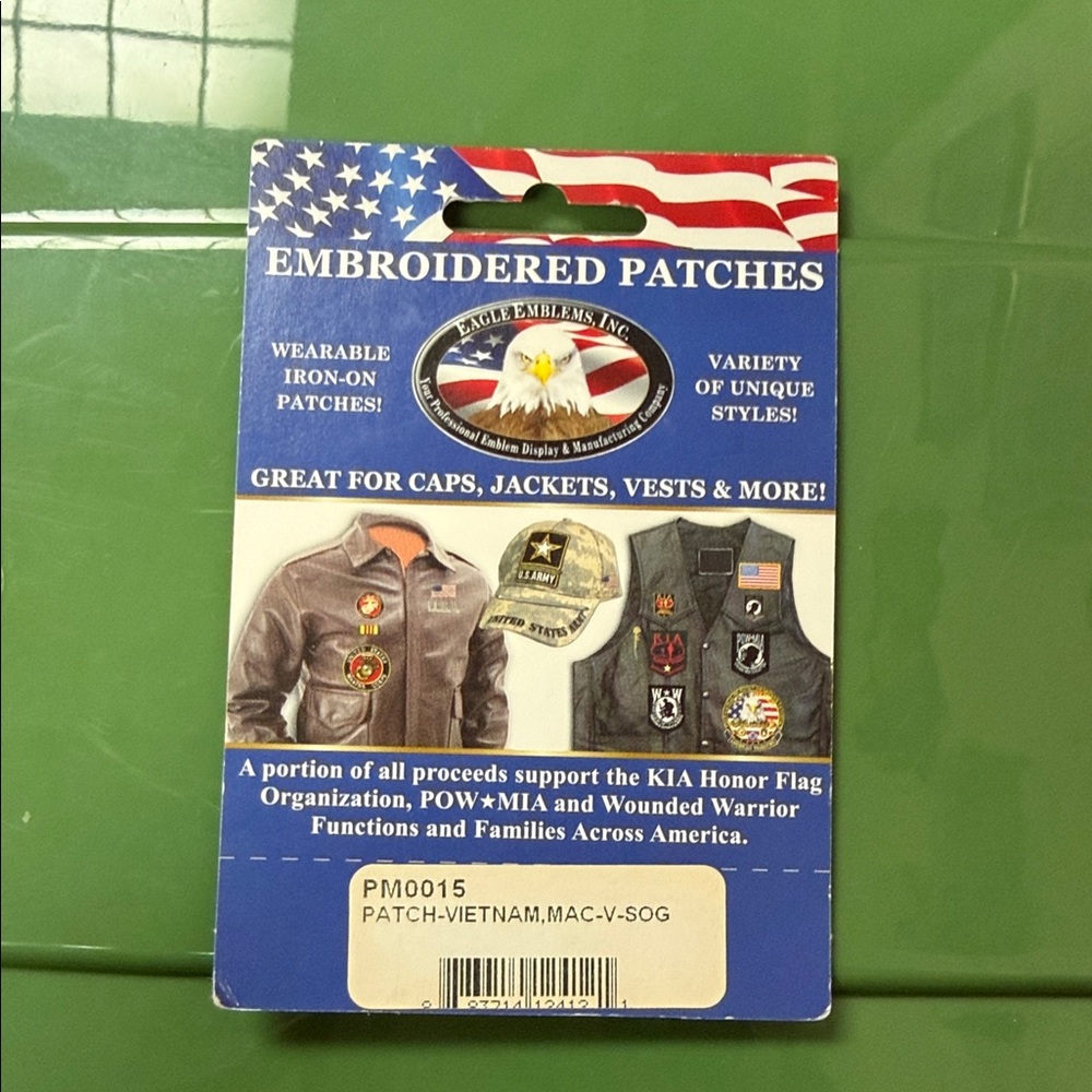 Military Patch with Skull and Dagger Design - Picture 5 of 5